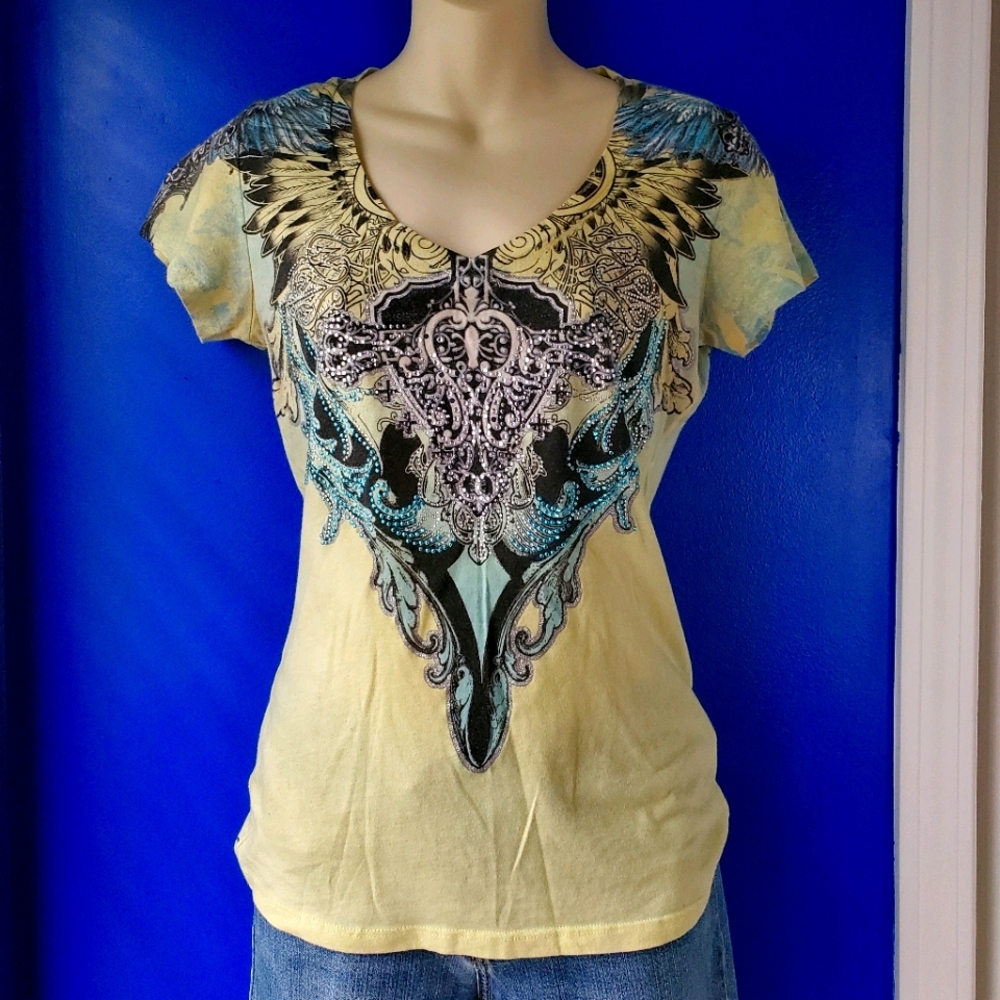 Angels & Diamonds soft thin bling tee